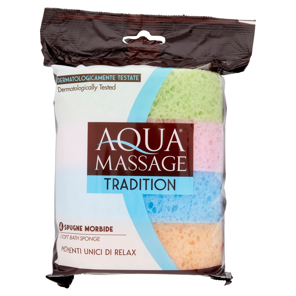 Aquamassage Tradition Spugne Morbide 4 pz